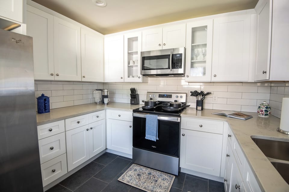 Spacious kitchen with everything you need to cook, bake, or brew your favorite coffee.