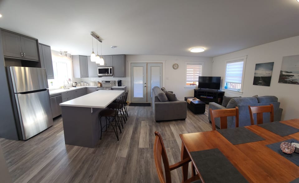 Living space ( Kitchen, Dining room and Living room)
