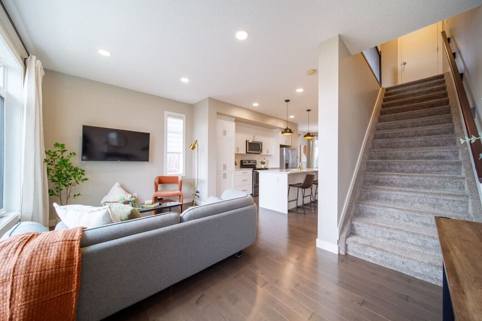 Stairs leading to the upstairs