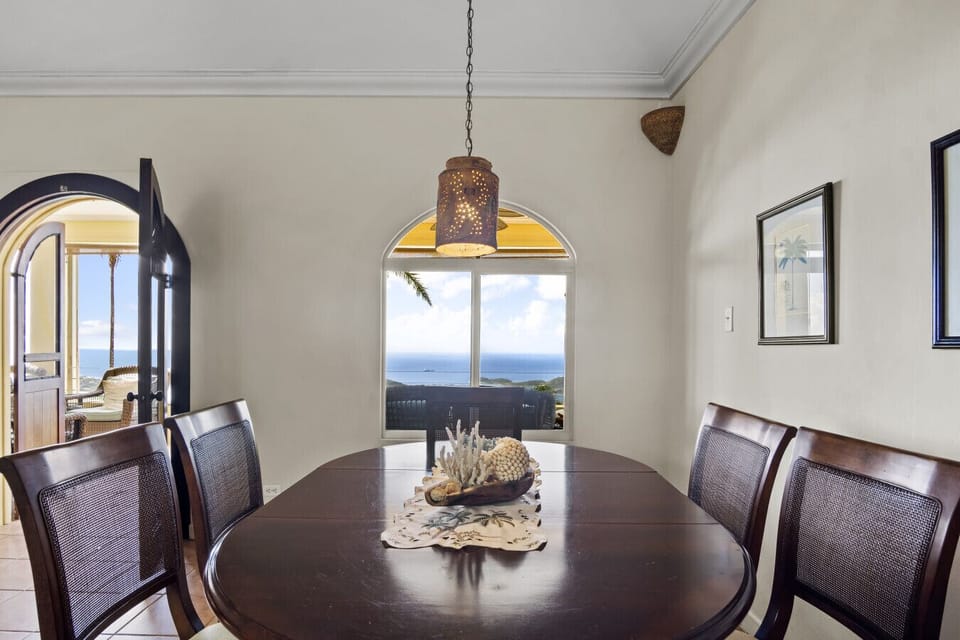 The indoor dining area.