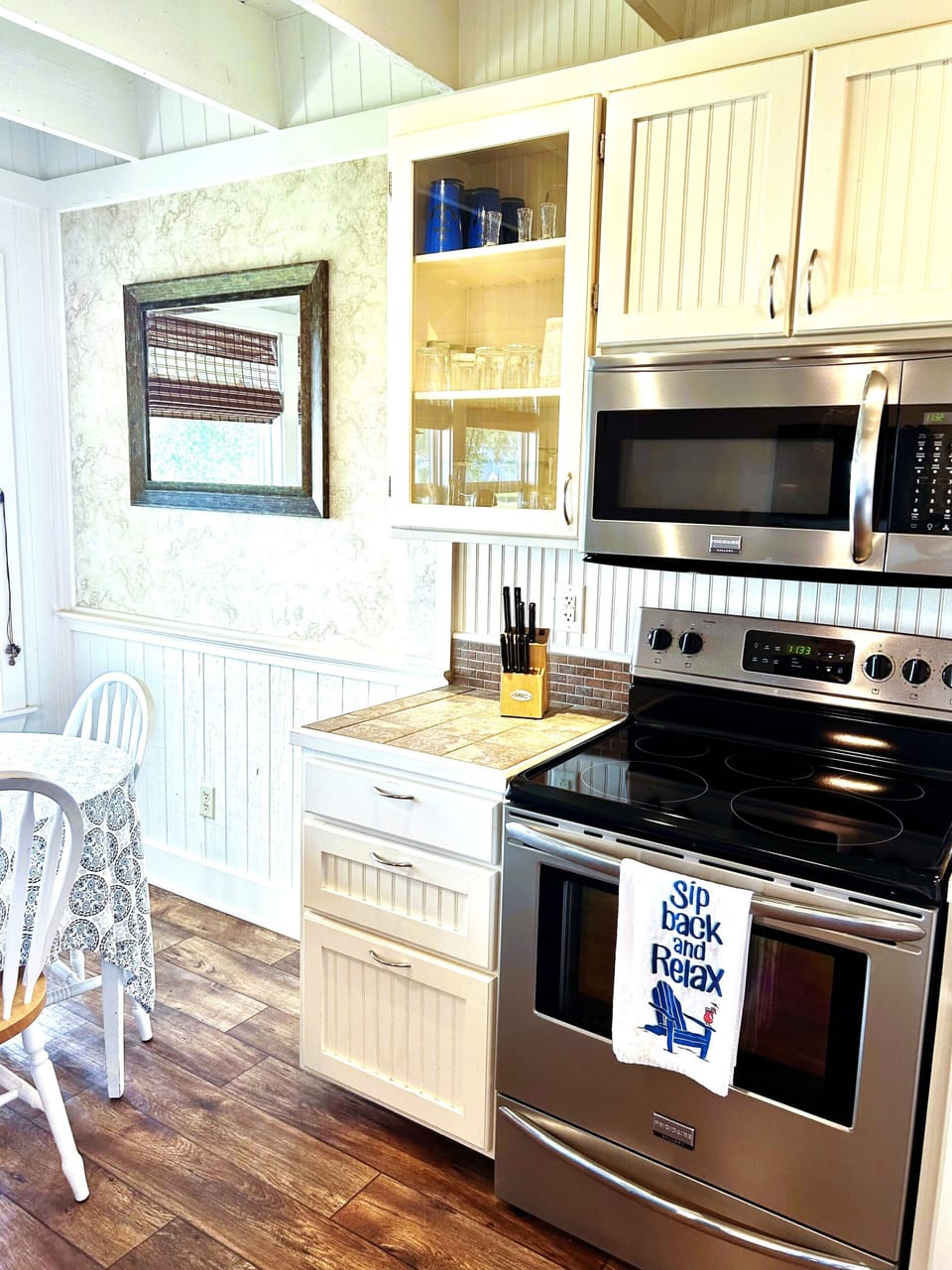 Well-equipped kitchen for home-cooked meals. Outdoor gas grill also available.