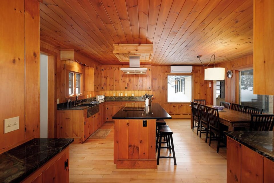 Full kitchen stocked with all of the essential cooking needs!