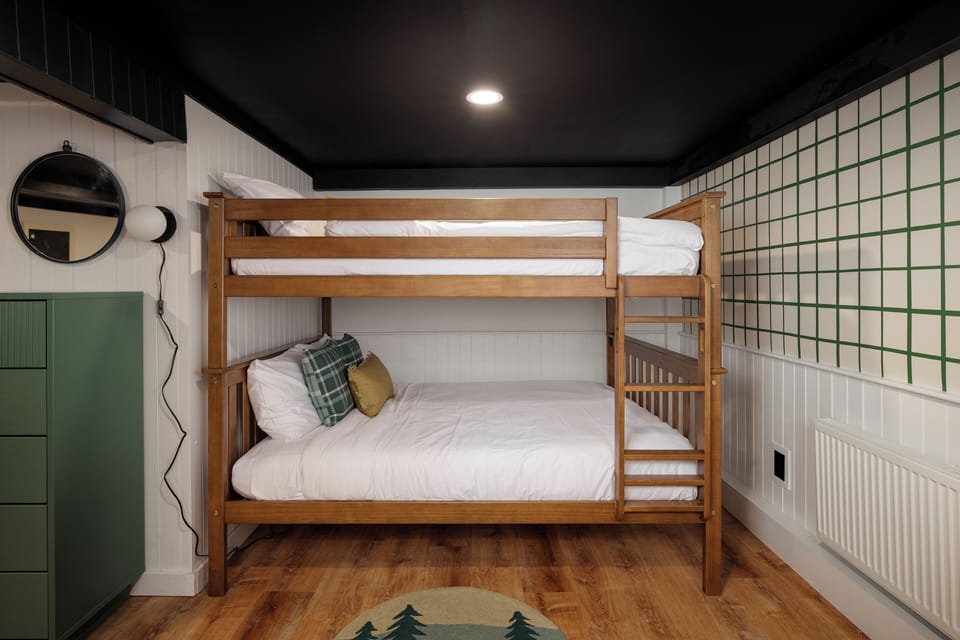 Twin bunks in the game room area downstairs!