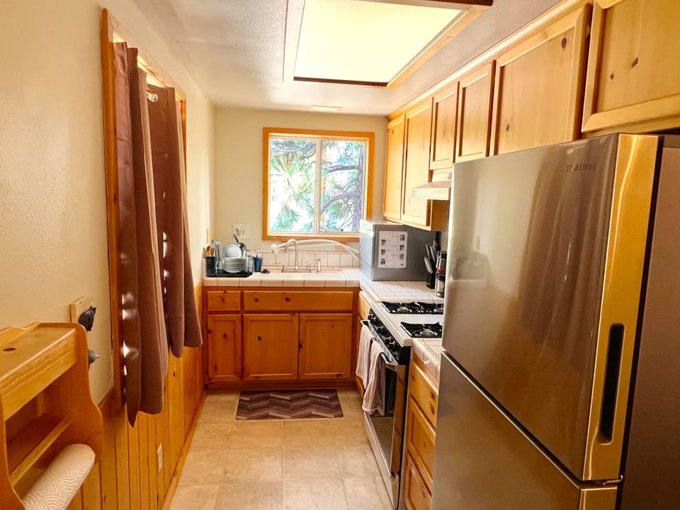 Fully stocked kitchen for home-cooked meals.