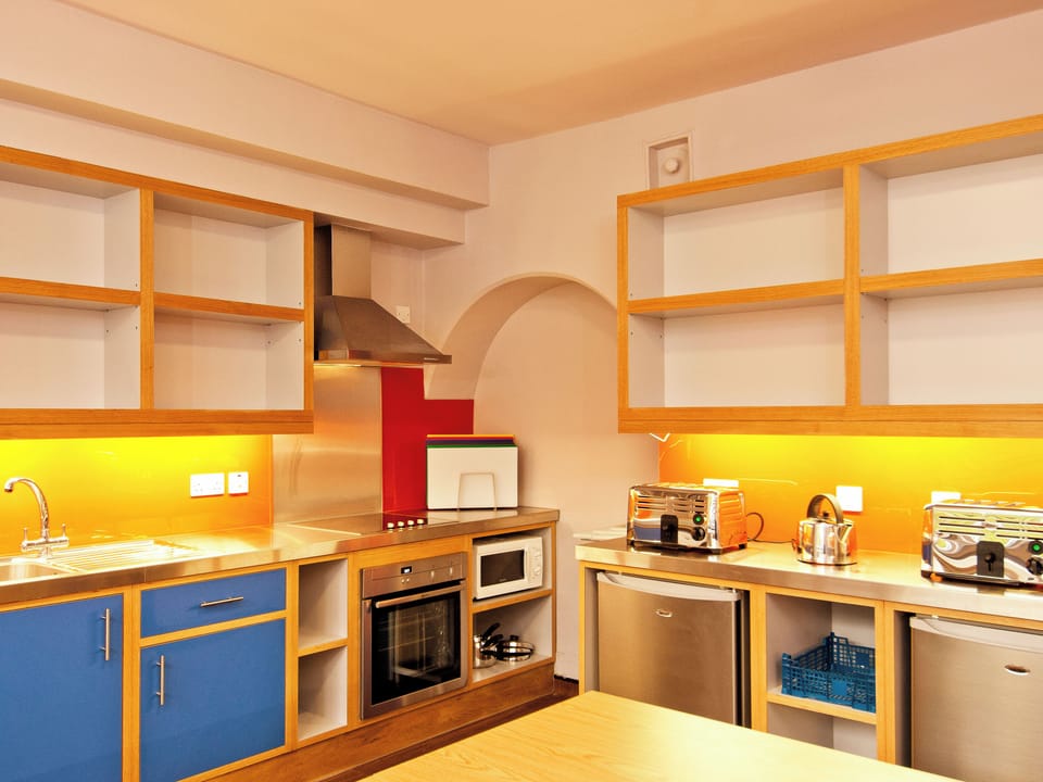 Shared fridge, microwave