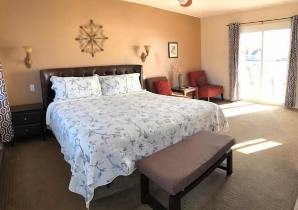 Desk, blackout drapes, iron/ironing board (on request), WiFi (free)