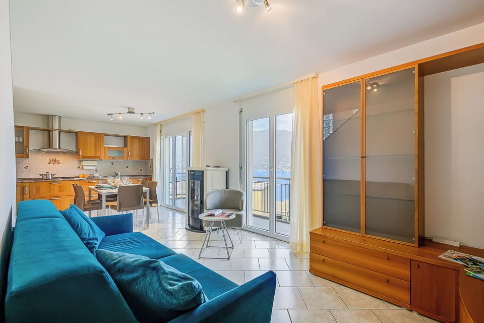 Family Villa, 2 Bedrooms, Terrace, Mountainside (Casa Zaira 1 - Caviano Gambarogno) | Living area