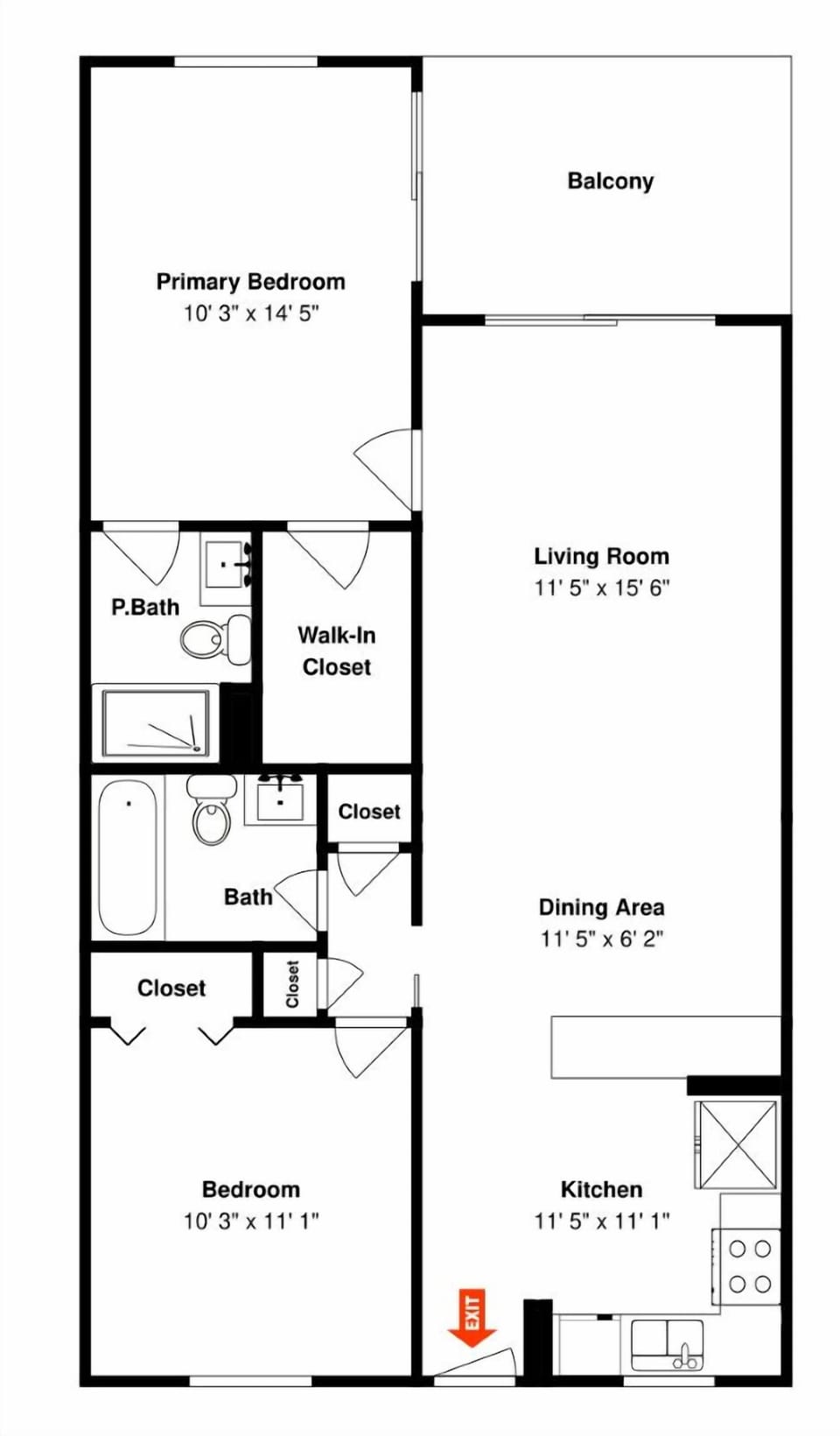 Seaside Resort 402 Floor Plan
