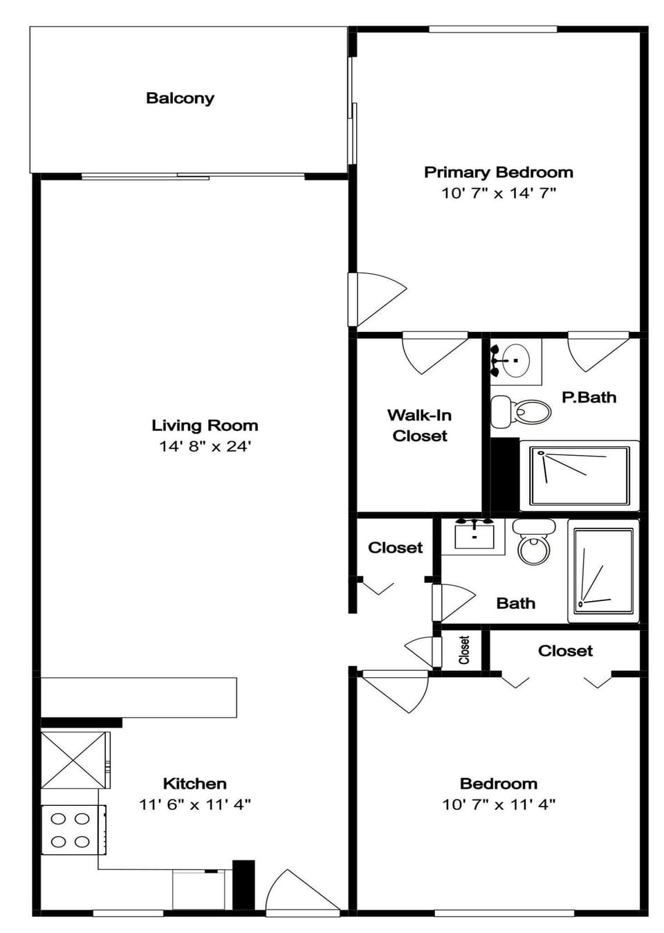 Seaside Resort 307 Floor Plan
