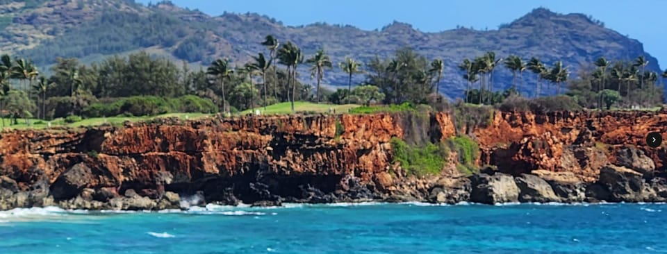 Poipu View-Breathtaking coastal views where vibrant cliffs meet the serene ocean. 