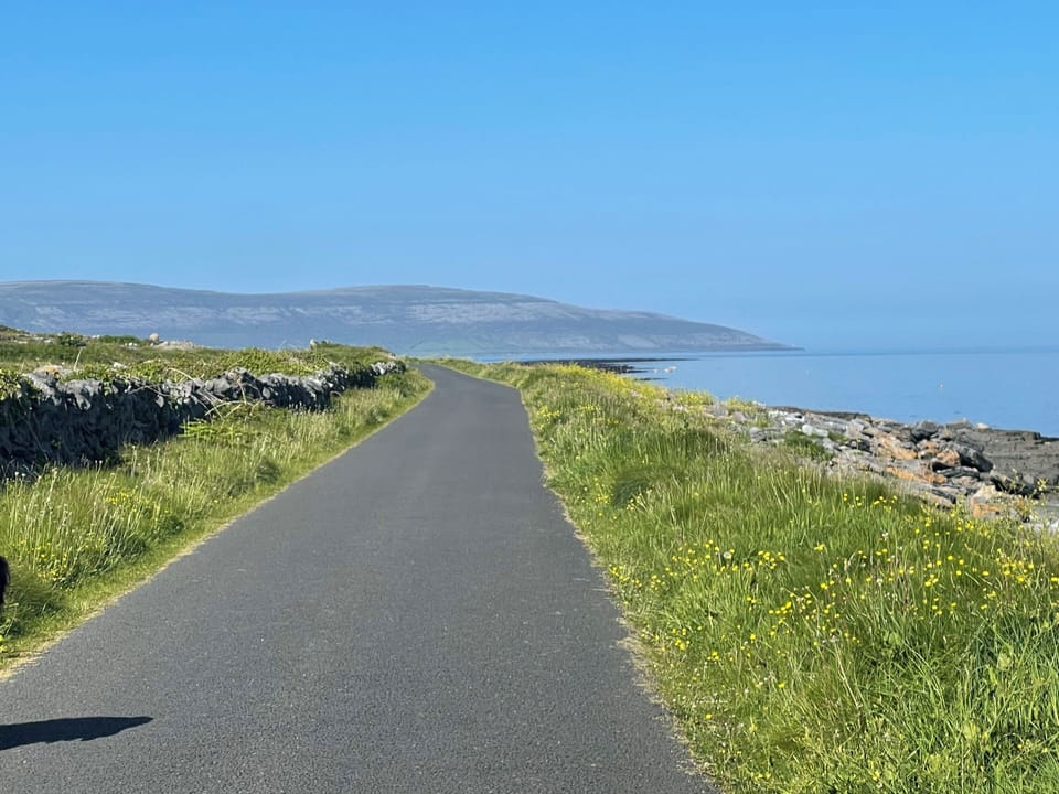 The Flaggy shore walk - 10 mins drive. Linnalla's Ice-cream shop at the end.