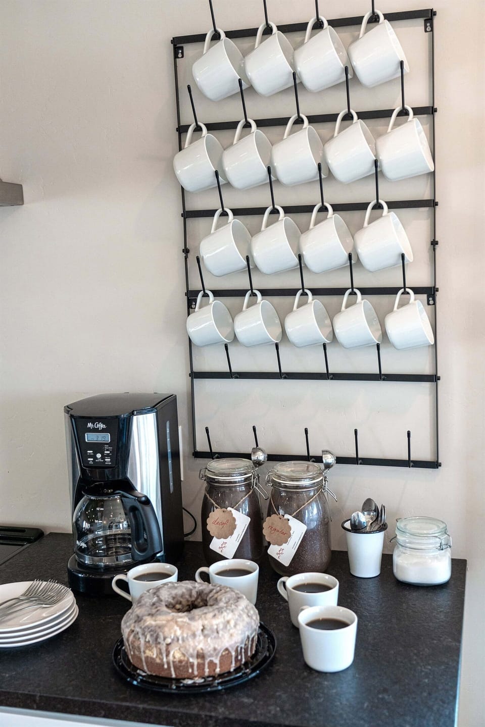While the cake is just a sweet idea, your first morning cup is on us. We provide the coffee so you can wake up slow, take in the views, and ease into your Fredericksburg stay—one warm sip at a time.