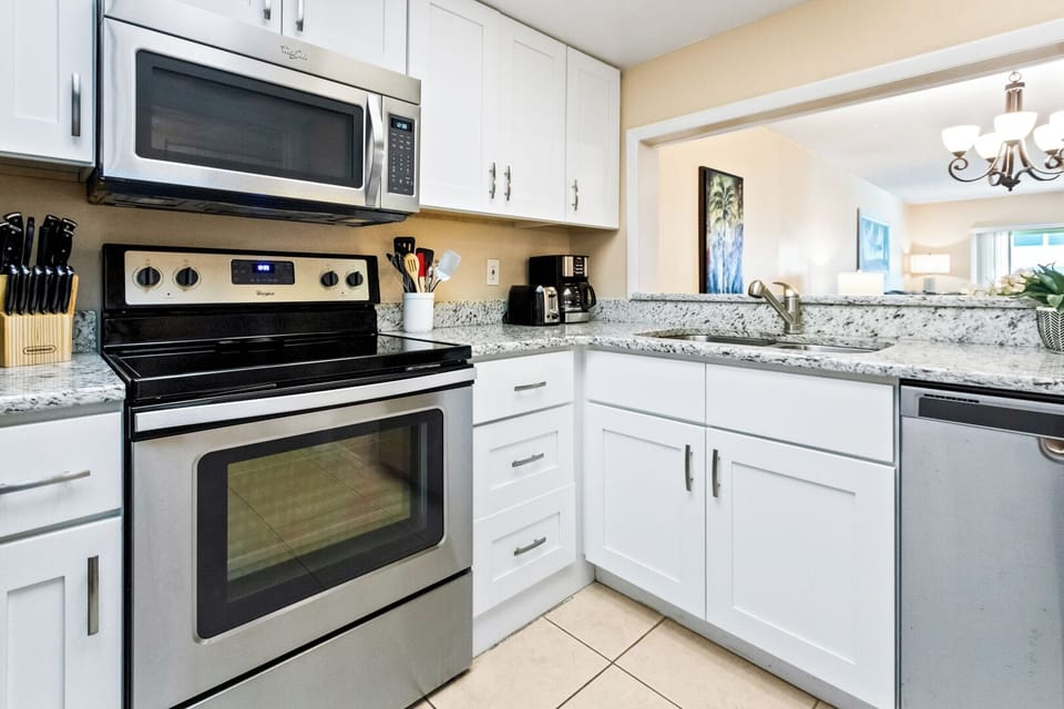Fully stocked kitchen with everything you need.