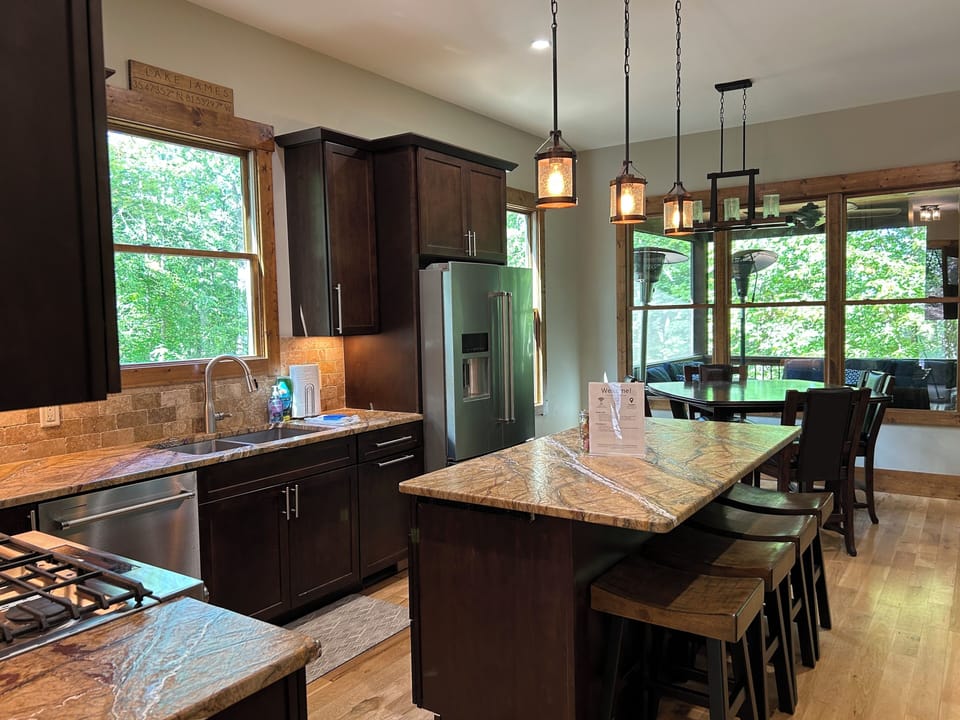 Fully stocked kitchen