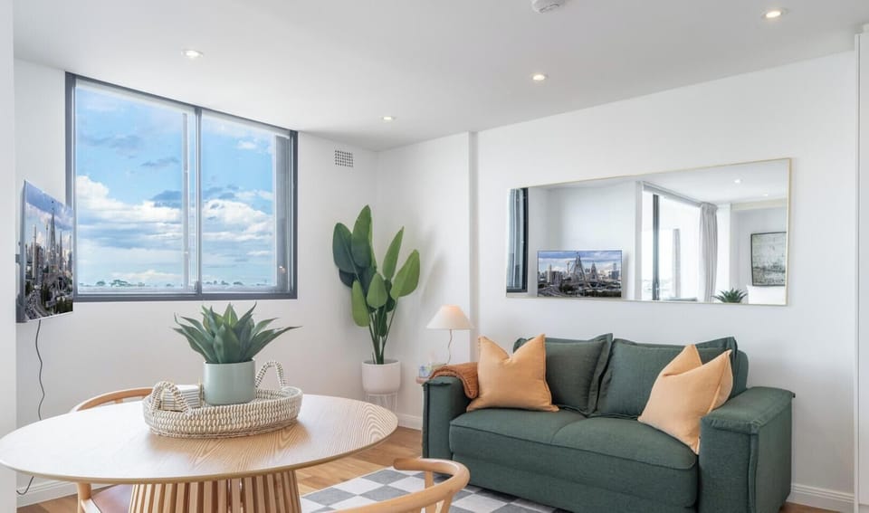 Relaxing living area with a sofa bed for extra guests