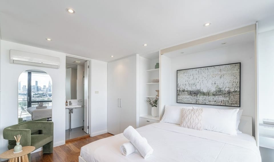 Comfortable sleeping space with clean linens provided