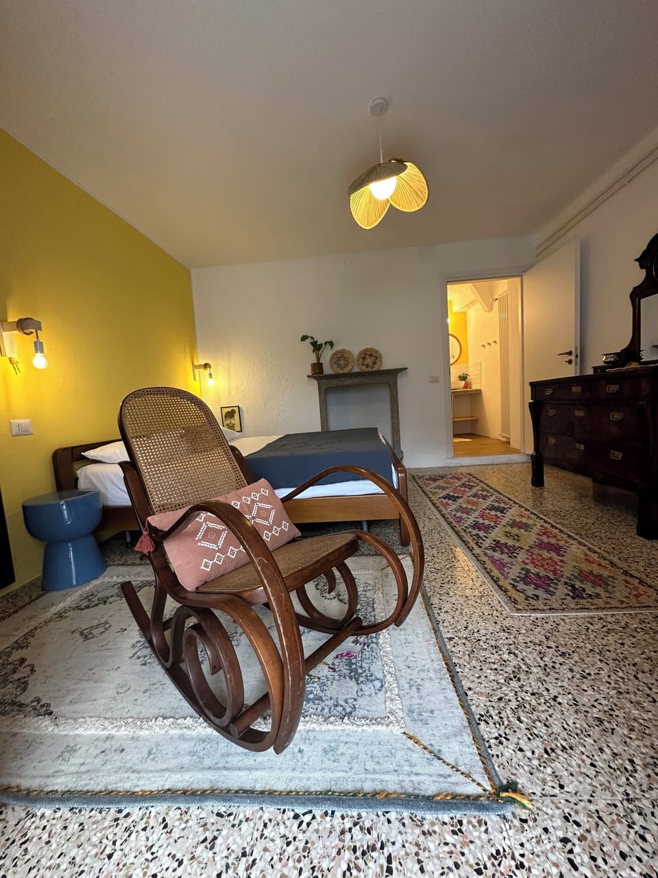Bedroom with original furniture and ensuite bathroom