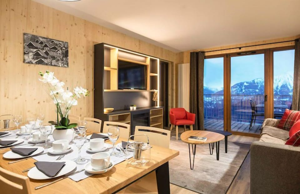 Tuck into a tasty meal at the dining table. Views vary.