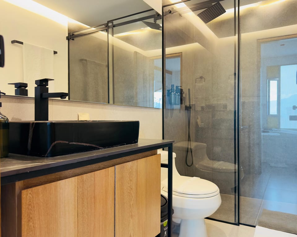 Superior Room, 2 Queen Beds, Balcony | Bathroom | Hair dryer, bidet, towels
