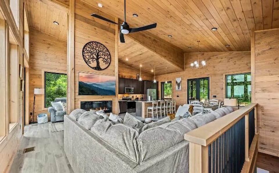 Curl up in the cozy living room & stream your favorites on the smart TV