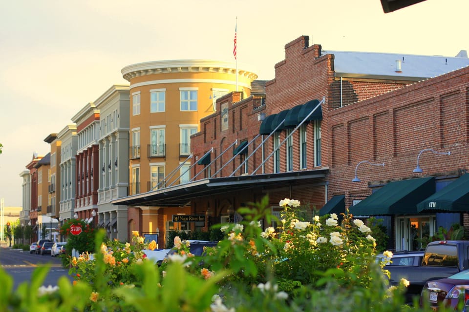 Take a walk through the cozy town center.