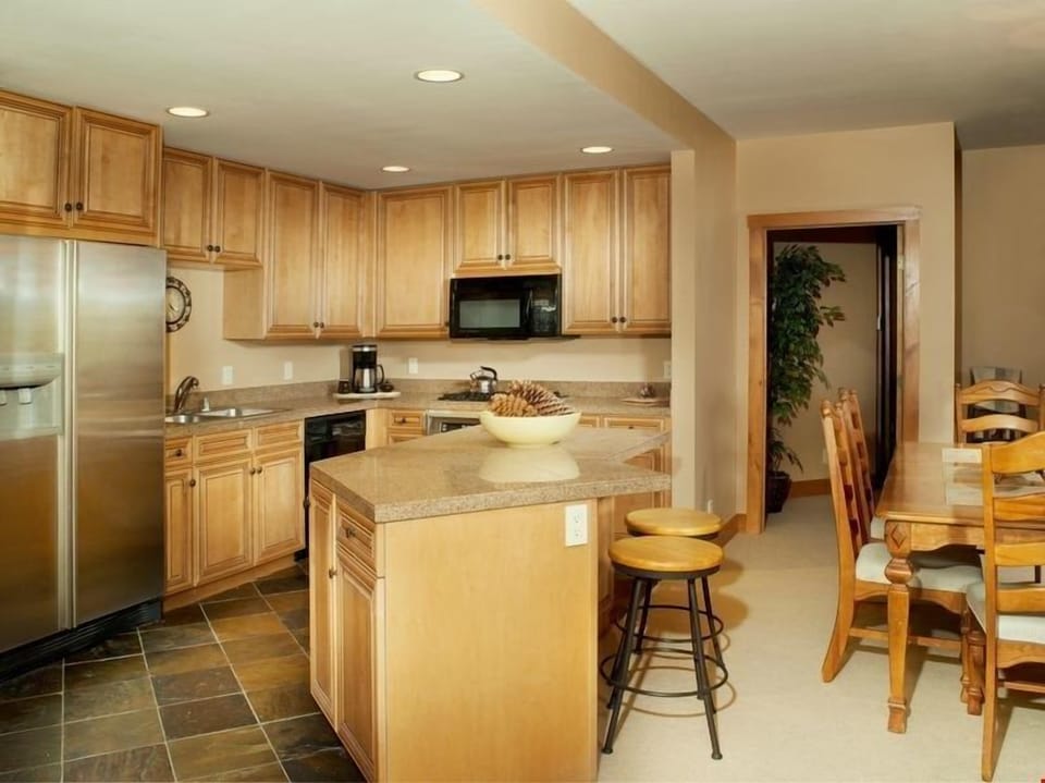 Plenty of room for everyone to help out in the fully-equipped kitchen