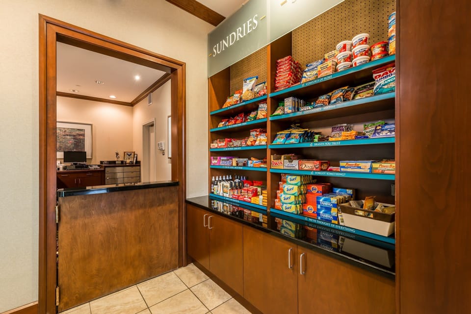 Purchase a snack at the on-site pantry.