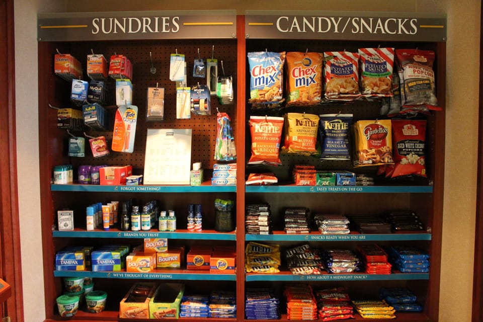 Grab a quick snack at the on-site convenience store.