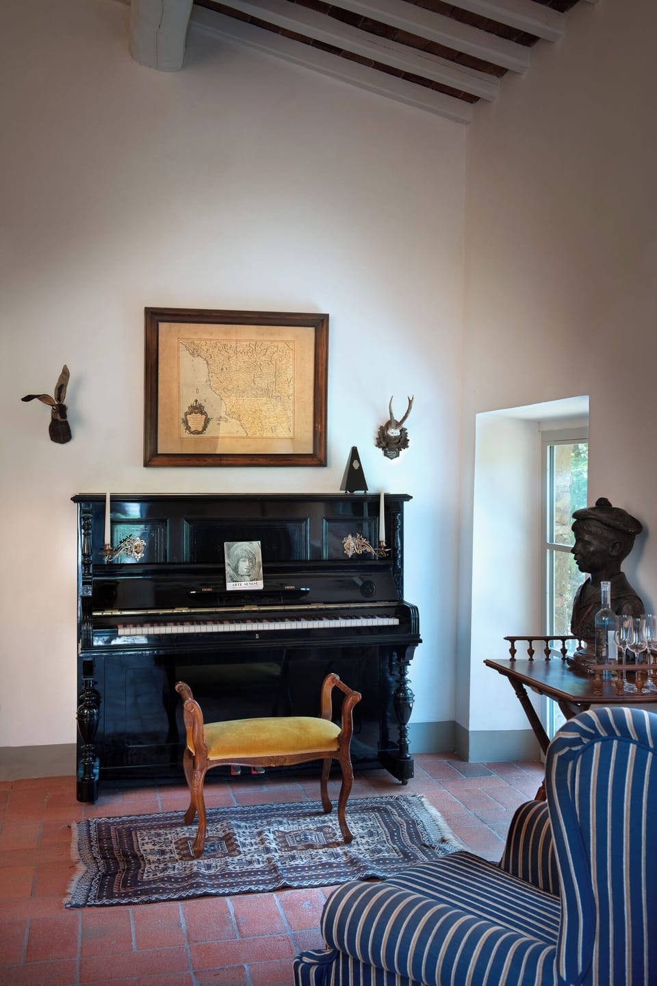 Villa, Garden View | Living area | 32-inch flat-screen TV with satellite channels, fireplace