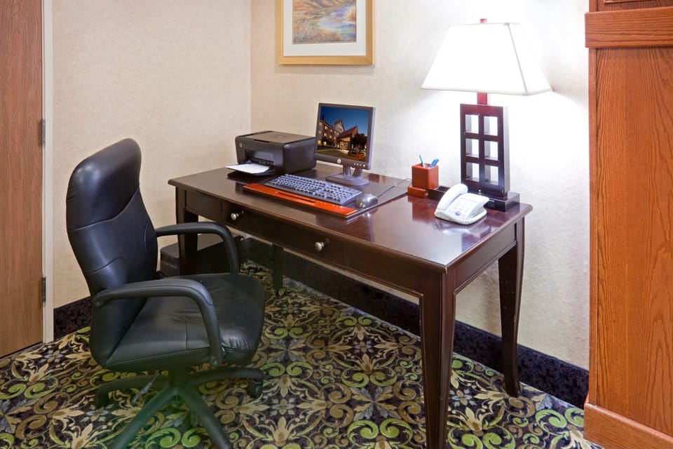 Get some work done at the business center.