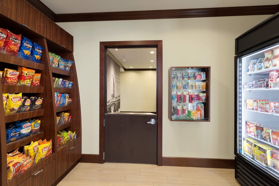Purchase a snack at the on-site pantry.