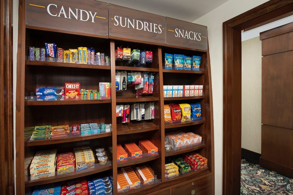 Purchase a snack at the pantry.