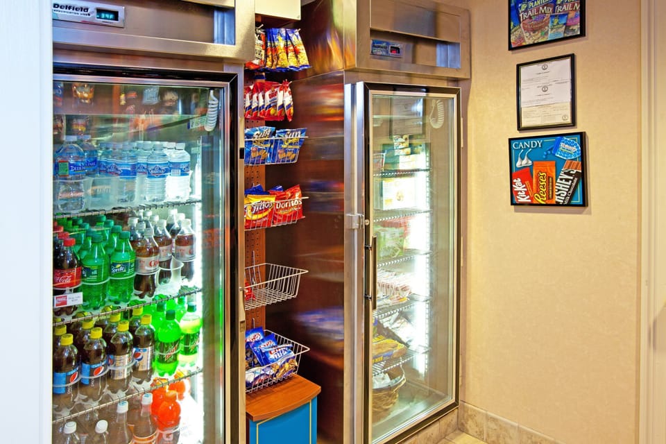 Pick up some snacks at the on-site convenience store.
