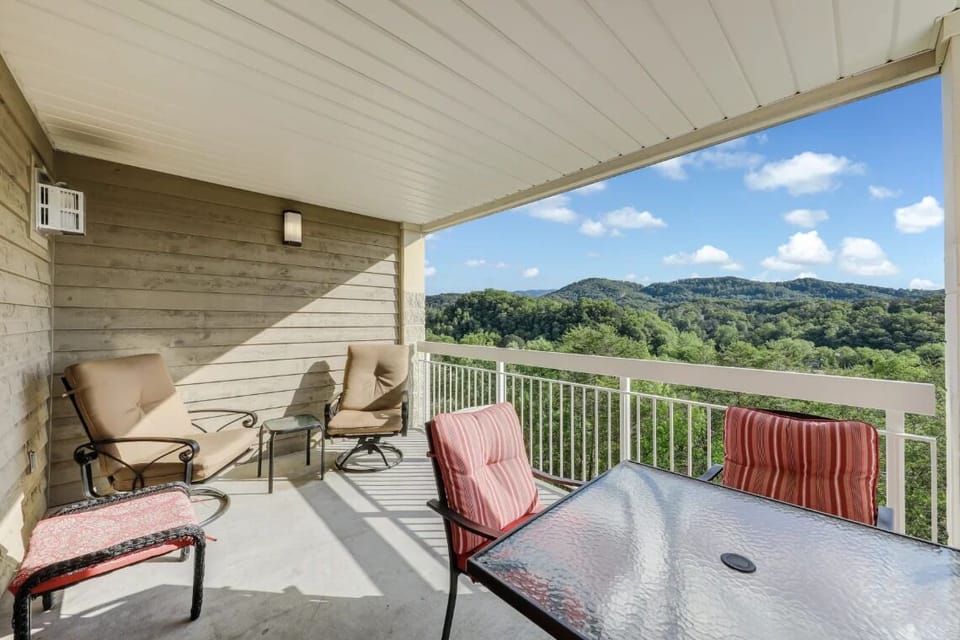 Private Balcony with a Mountain View from your Pigeon Forge Condo