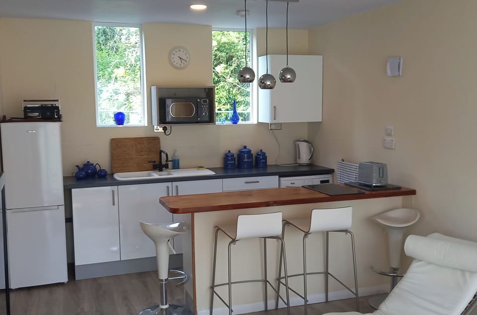 Cottage | Private kitchen | Fridge, microwave, stovetop, electric kettle