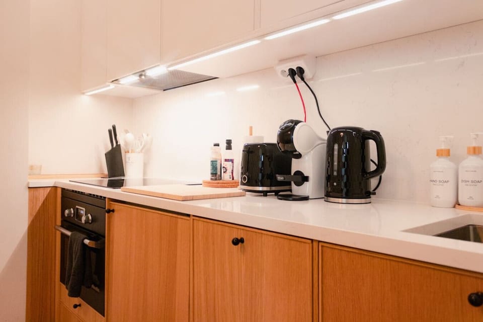 Cook up something delicious in the fully equipped kitchen—everything you need for a gourmet experience.