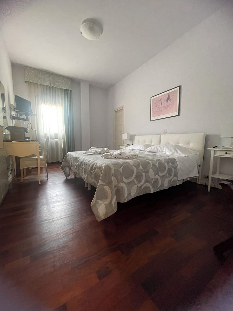 Double Room | Down comforters, in-room safe, desk, blackout drapes