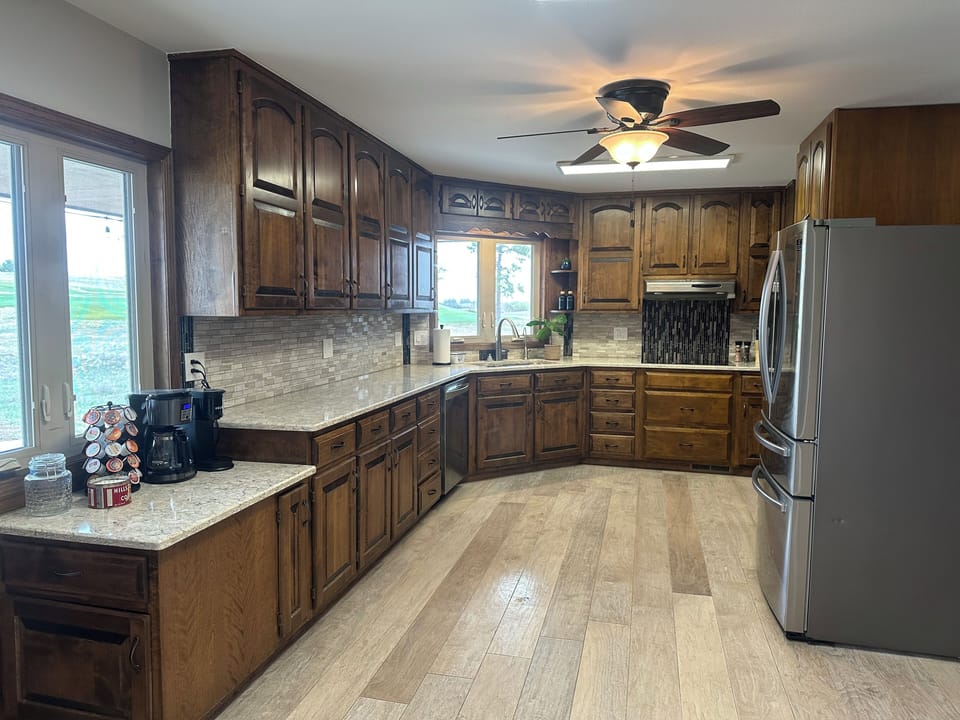 Fully stocked kitchen 
