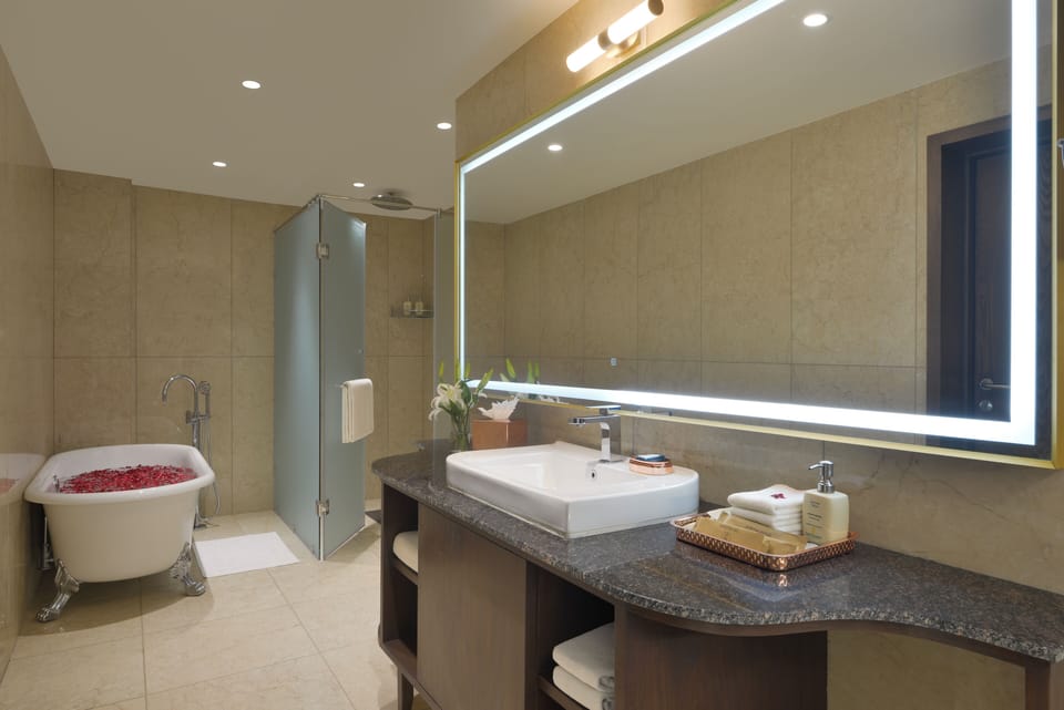 Premium Suite | Bathroom | Free toiletries, hair dryer, bathrobes, slippers