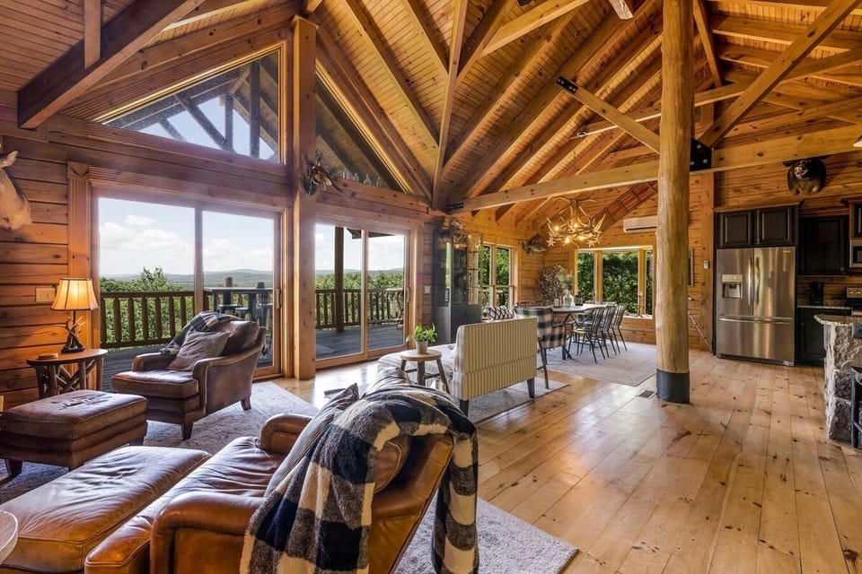 Take a look at our living room, featuring an open floor concept and plenty of seating for everyone!