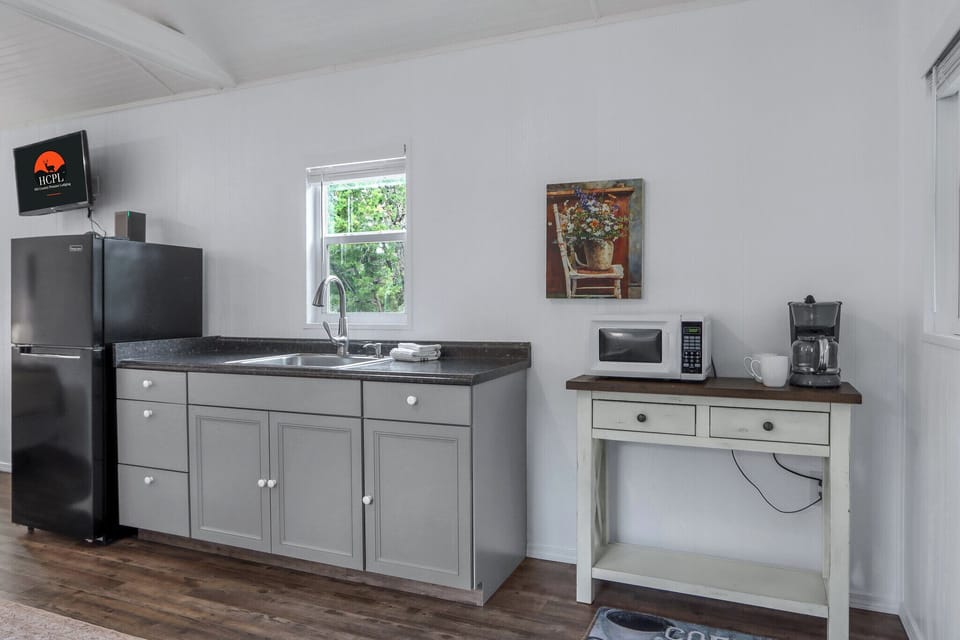 Closer view of the kitchenette