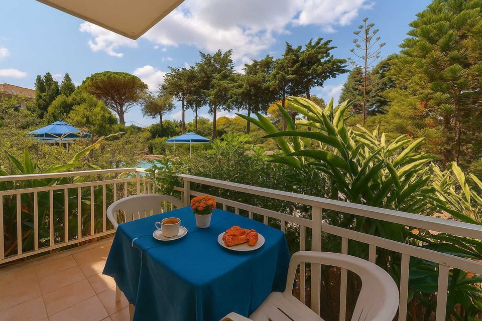Private Balcony with Garden Views – A Perfect Morning Spot

