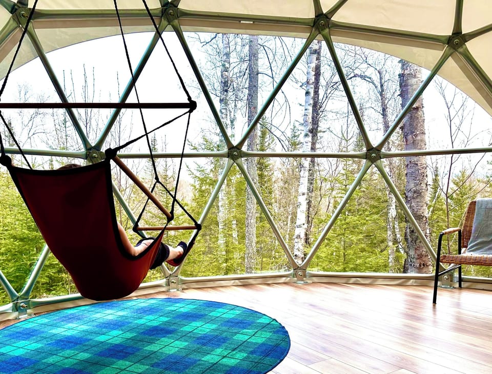 The skychair is a favorite spot to relax