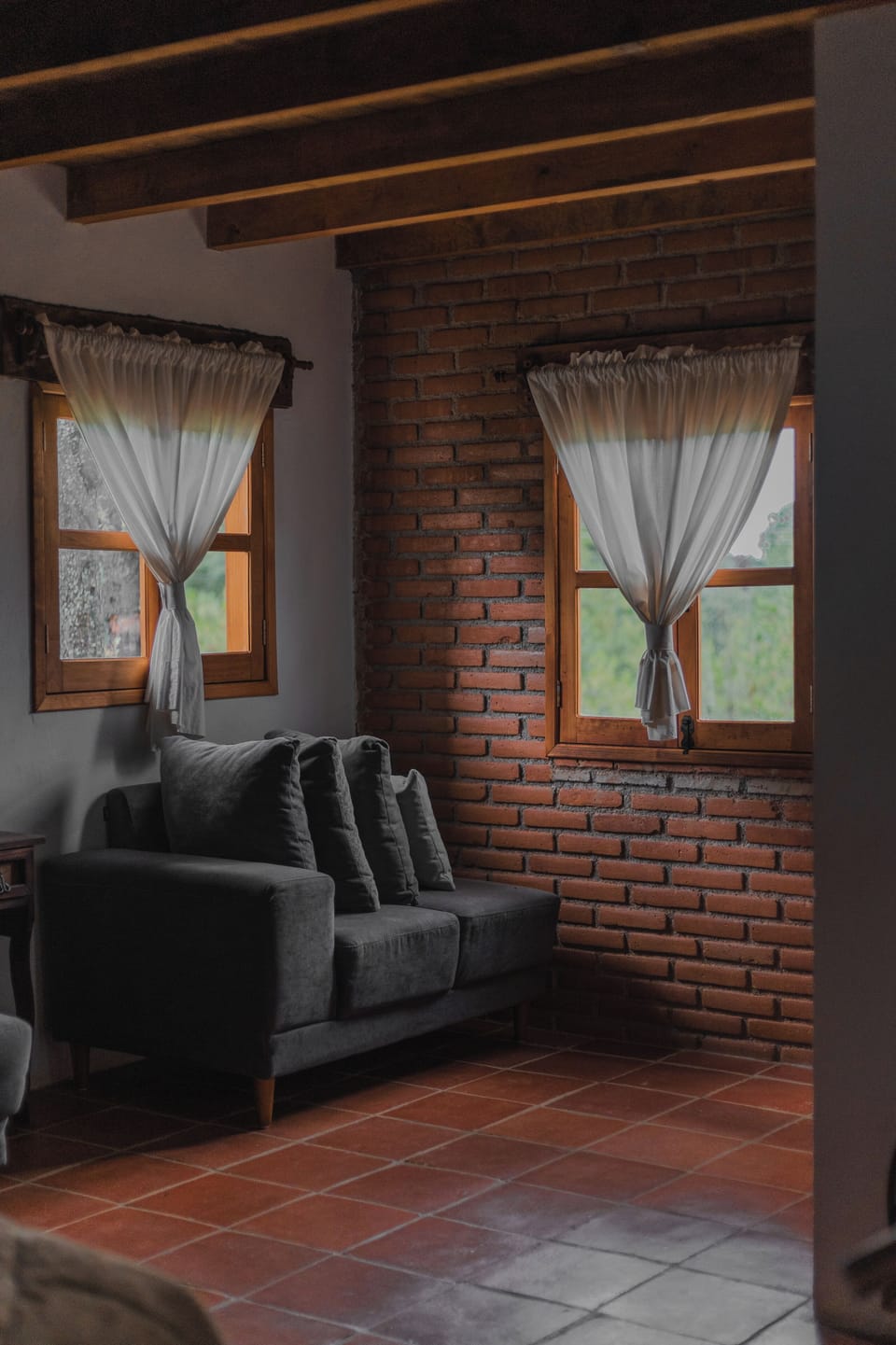 Standard Cabin, Patio, Mountain View | Living area | 30-inch Smart TV with digital channels, fireplace