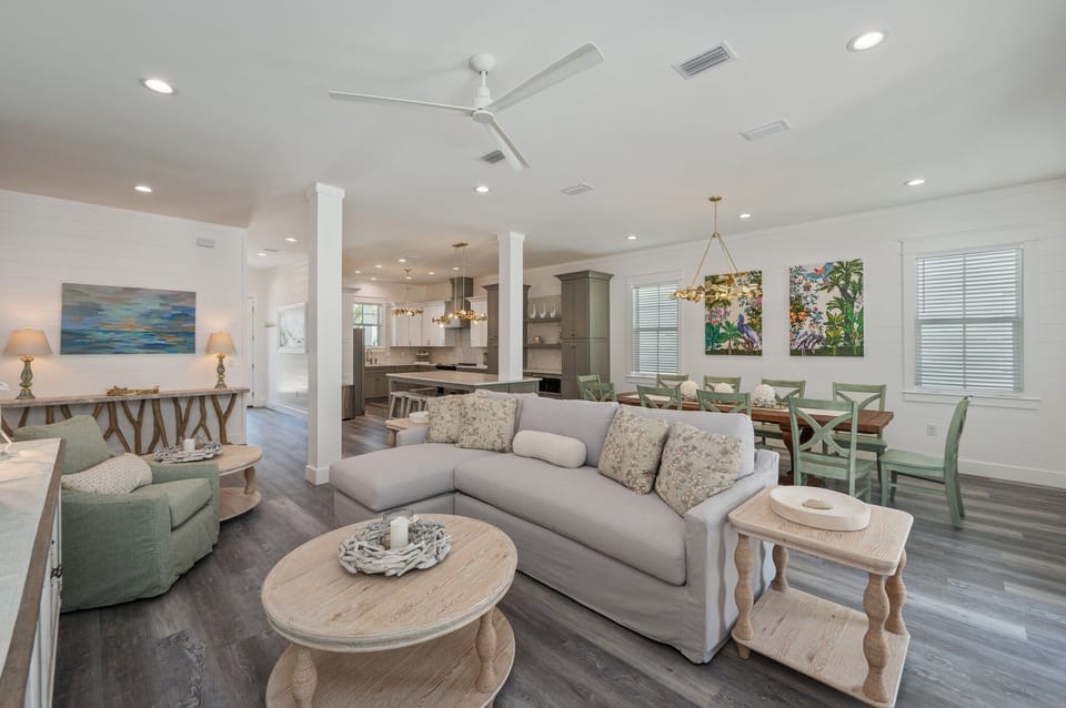 Three living rooms mean no packing in like sardines—spread out in comfort!