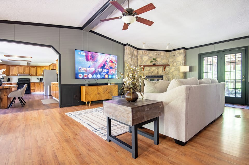 Room to gather—this open-concept space makes it easy to cook, chill, and connect.