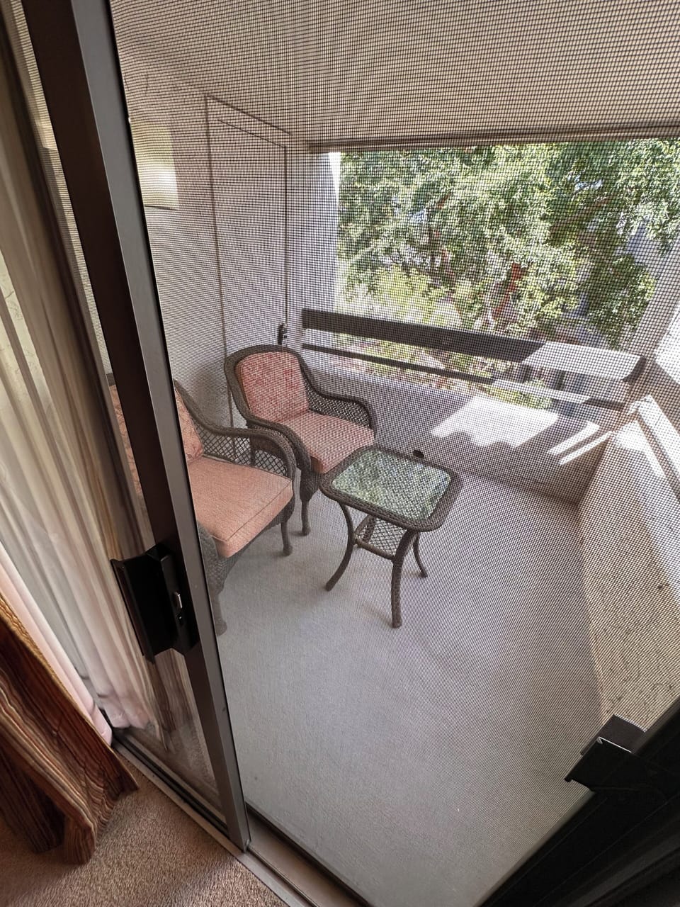 Patio overlooking golf course