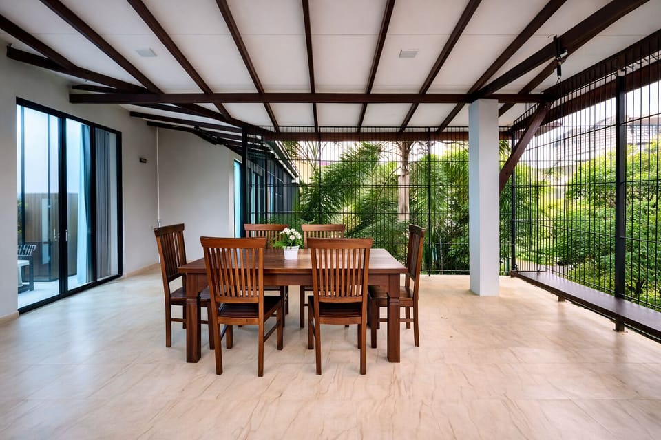 Private balcony space with fresh air and a relaxing outdoor setting
