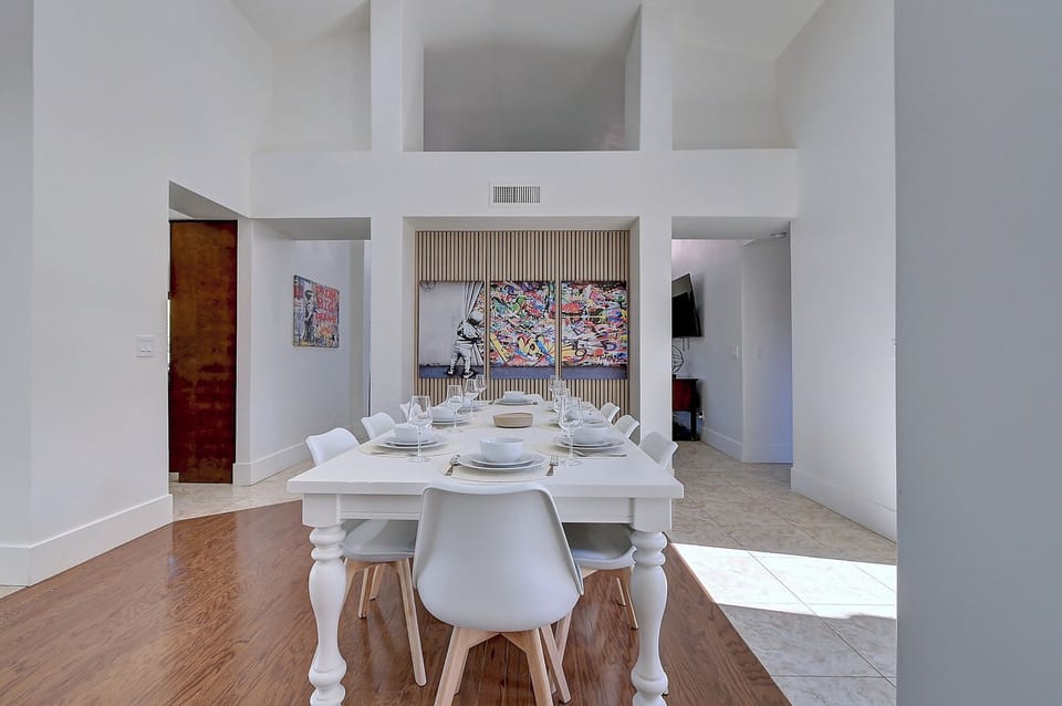 Beautiful formal dining area for 8