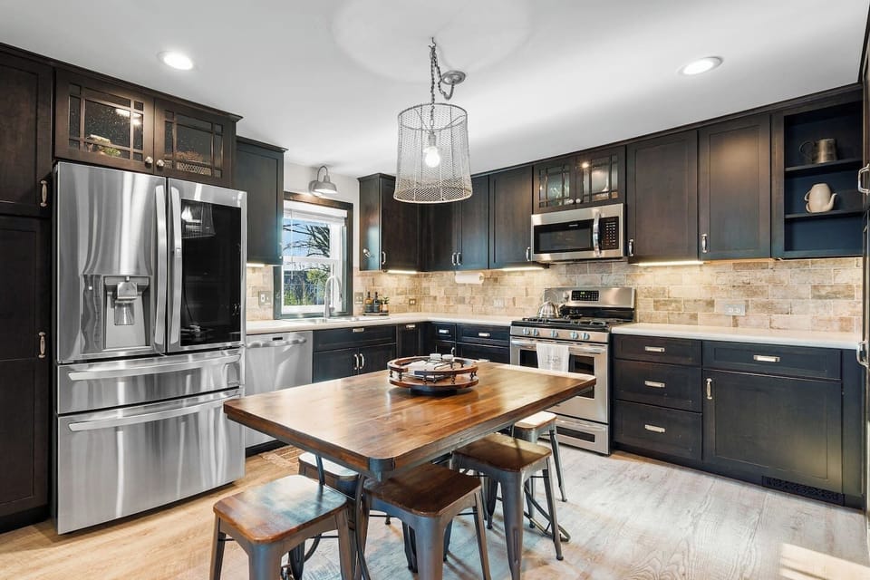 Spacious kitchen and dining area designed for family meals or casual gatherings